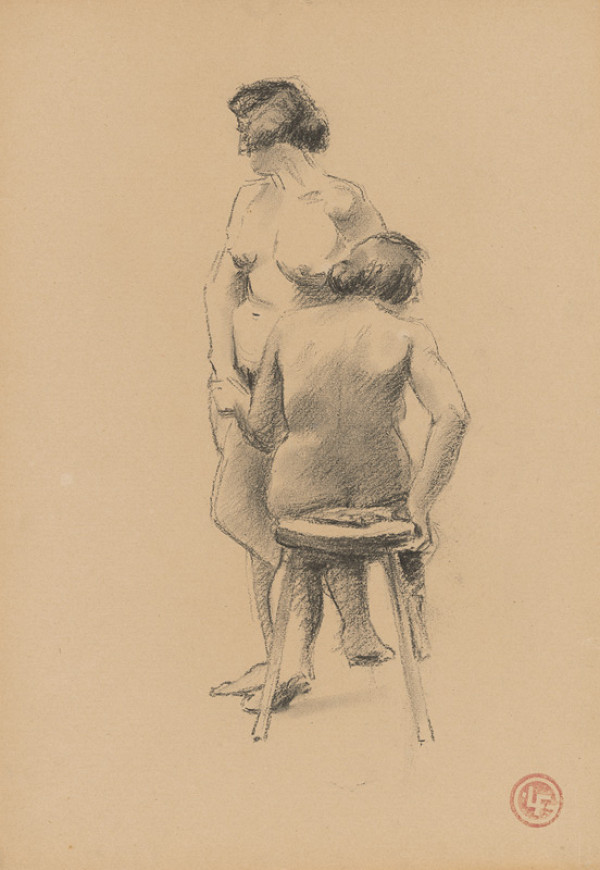 Ľudovít Fulla – Štúdia stojaceho a sediaceho ženského aktu 