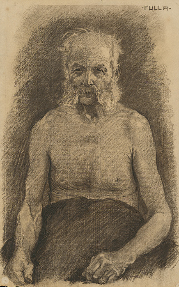 Ľudovít Fulla – Štúdia poloaktu staršieho muža 