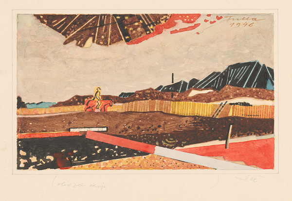 Ľudovít Fulla – Krajina s jazdcom 