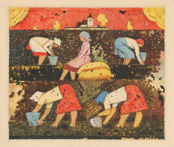 Ľudovít Fulla – Vyberanie zemiakov 
