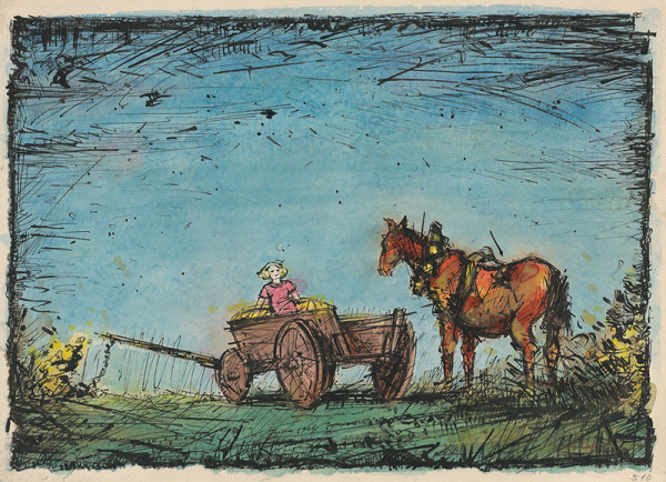 Ľudovít Fulla – Jarný motív z poľa 