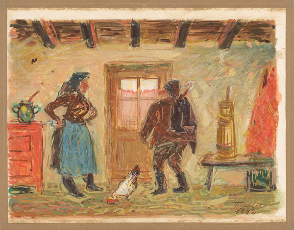 Ľudovít Fulla – Motív z Kukučínovej novely Rysavá jalovica 