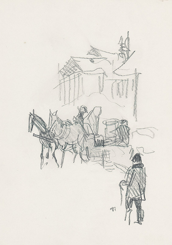 Jaroslav Vodrážka – Krajina s koňmi 