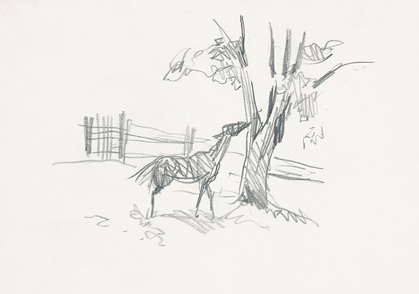 Jaroslav Vodrážka – Krajina s koňom 