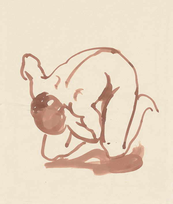 Jozef Kostka – Kľačiaci ženský akt 