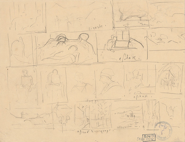 Ladislav Mednyánszky – Náčrt k obrazu 3. 