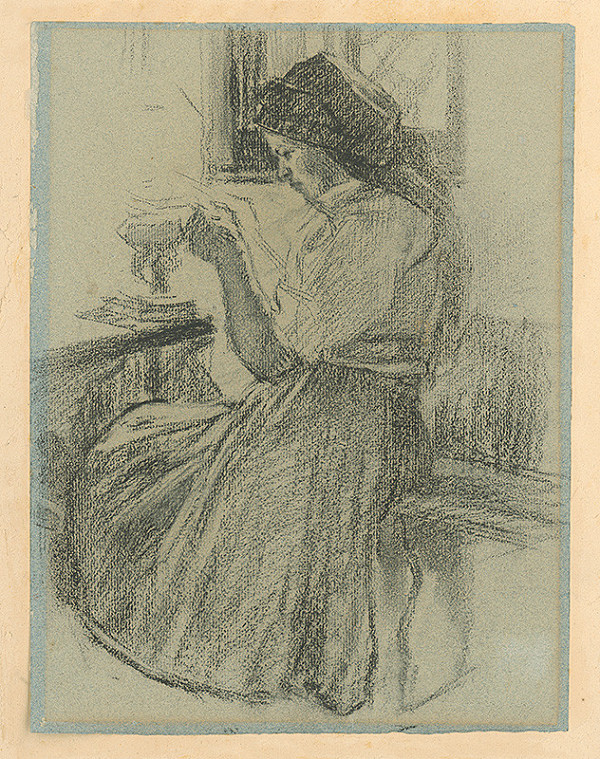 Cyril Mandel – Seated Girl in a Folk Costume 