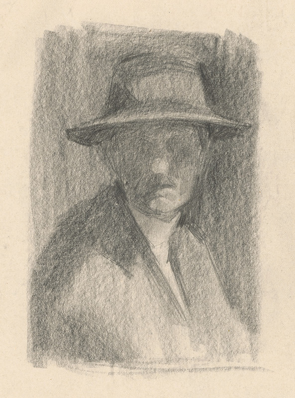 Eduard Putra – Štúdia muža v klobúku 