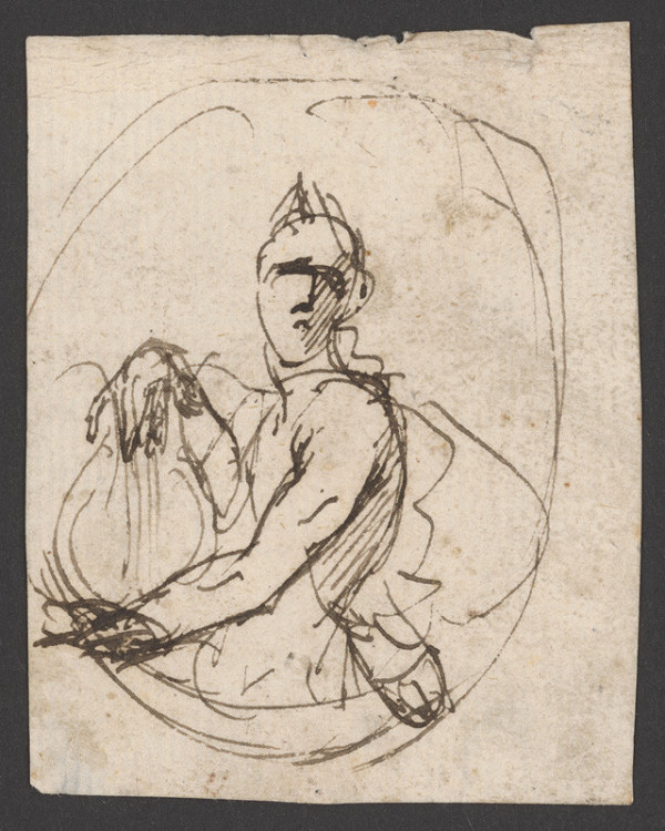 Rakúsky maliar z 18. storočia – Náčrt k oslavnému portrétu 