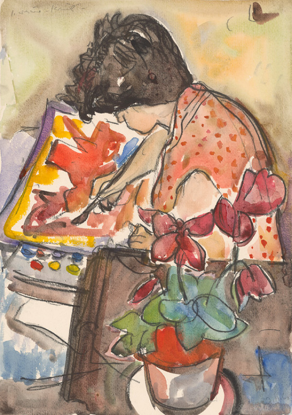 Imrich Weiner-Kráľ – Maľujúce dievča 