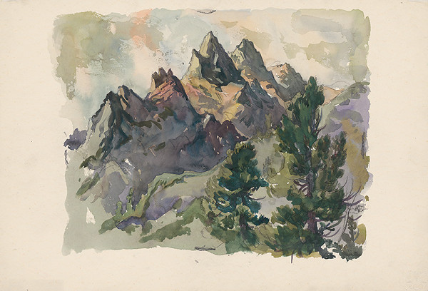 Jaroslav Vodrážka – Motív z Vysokých Tatier I. 