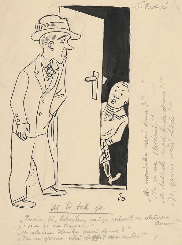 Štefan Bednár – Rozhovor pri dverách - 1929 