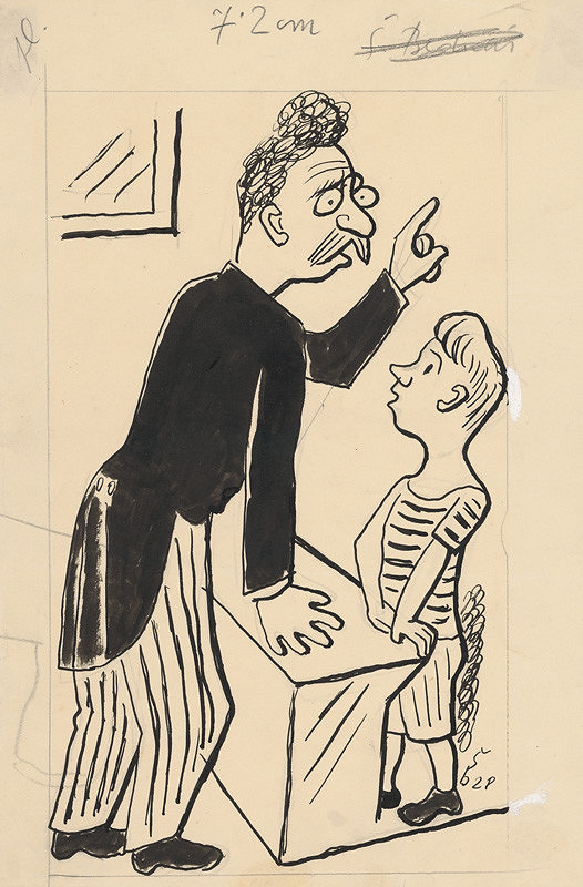 Štefan Bednár – Učiteľ a žiak - 1928 