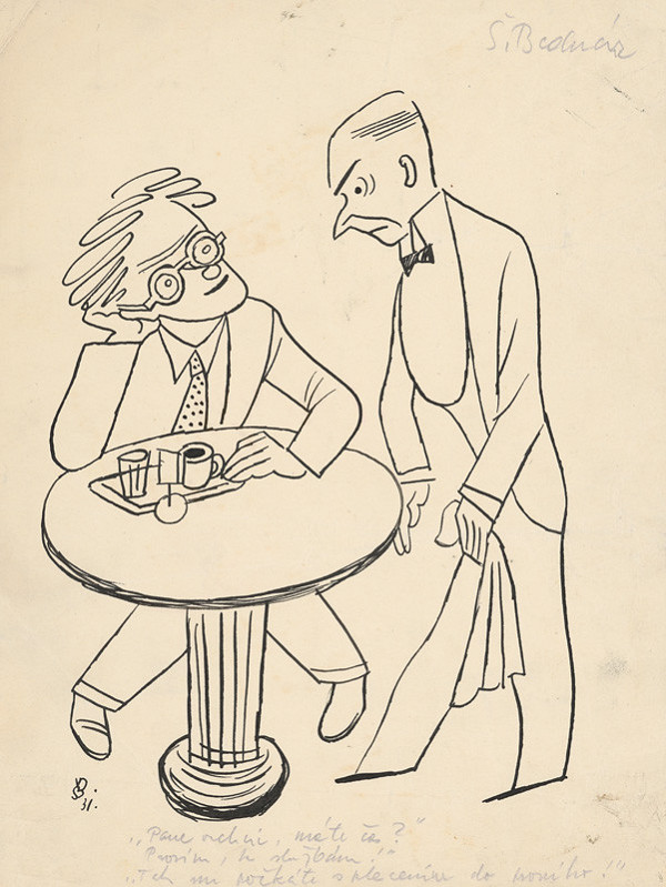 Štefan Bednár – V kaviarni - 1931 