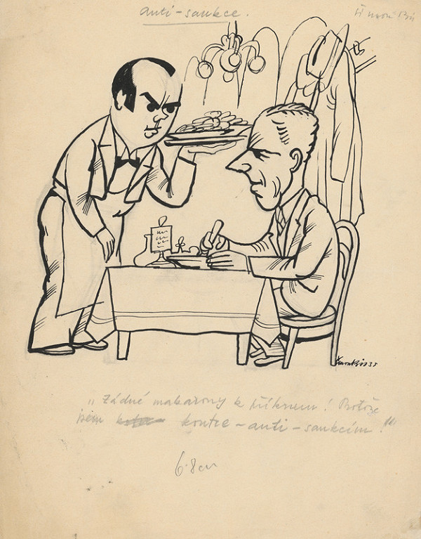 Štefan Bednár – V reštaurácii - 1935 