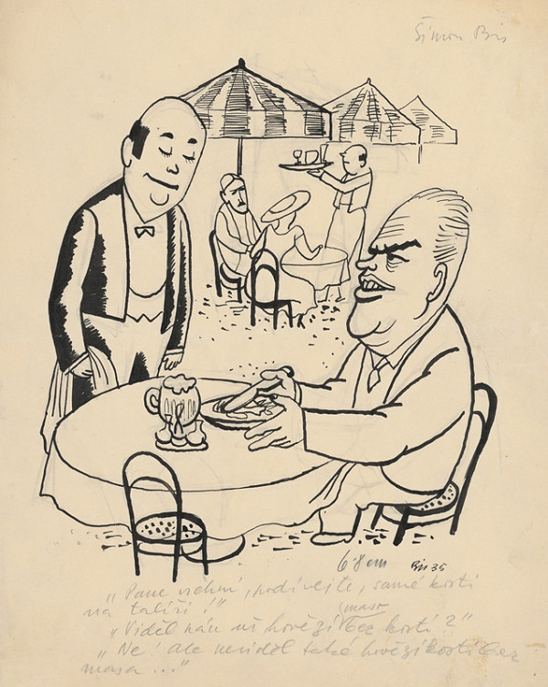 Štefan Bednár – V záhradnej reštaurácii II. - 1935 