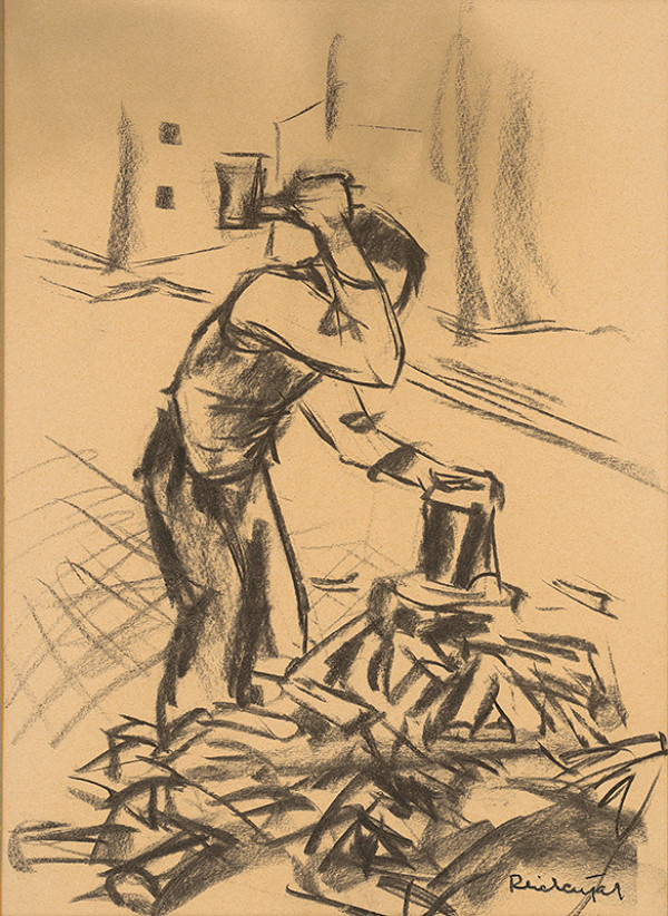 František Reichentál – Kálanie dreva 