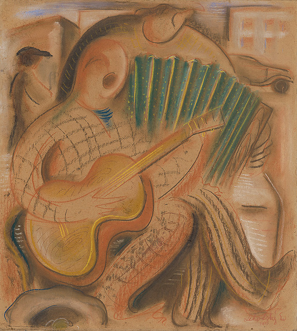 Eugen Lehotský – Žobrajúci muzikanti 