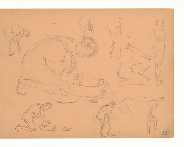 Maximilián Schurmann – Štúdie umývajúcej sa ženy 