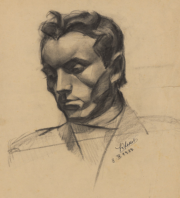 Koloman Sokol – Štúdia mužskej hlavy 1924 
