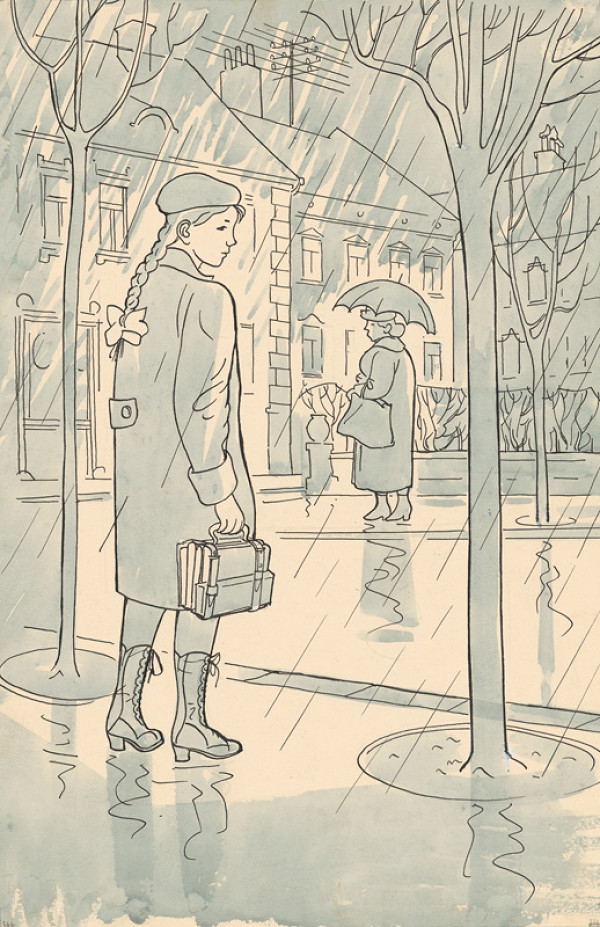 Imrich Weiner-Kráľ – V daždivej ulici 