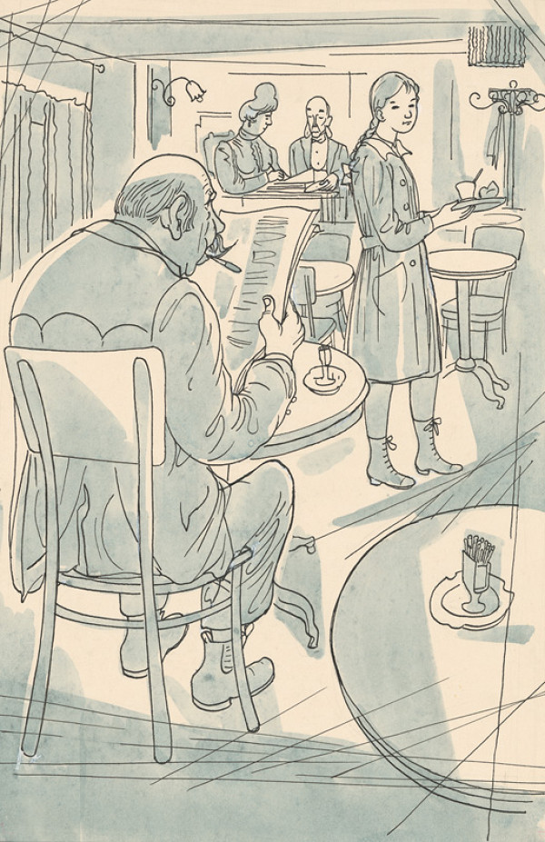 Imrich Weiner-Kráľ – V kaviarni 