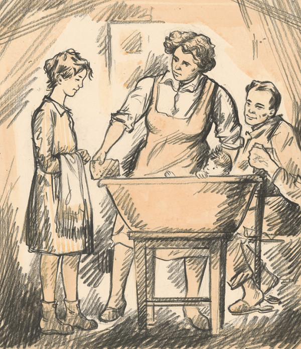 Imrich Weiner-Kráľ – Kúpanie dieťatka 