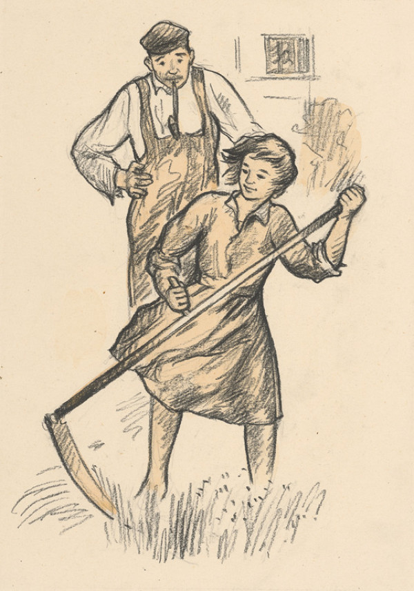 Imrich Weiner-Kráľ – Dievčatko pri kosení 