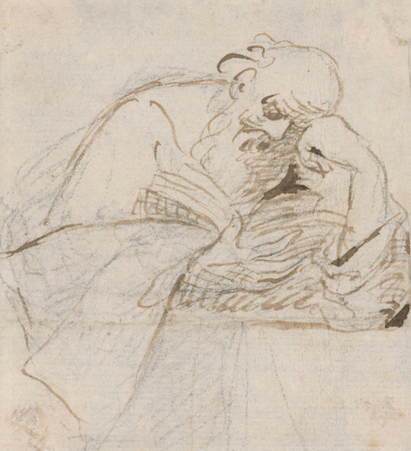 Taliansky majster zo 17. storočia – Čítajúci svätec 