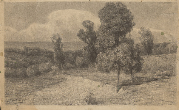 Ľudovít Čordák – Krajina so stromami v letnom slnci 