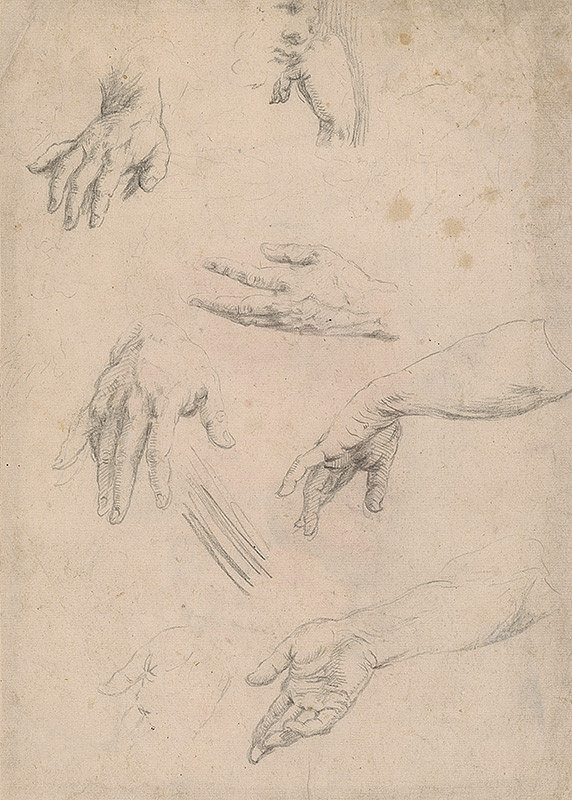 Stredoeurópsky majster z 18. storočia – Štúdia rúk 