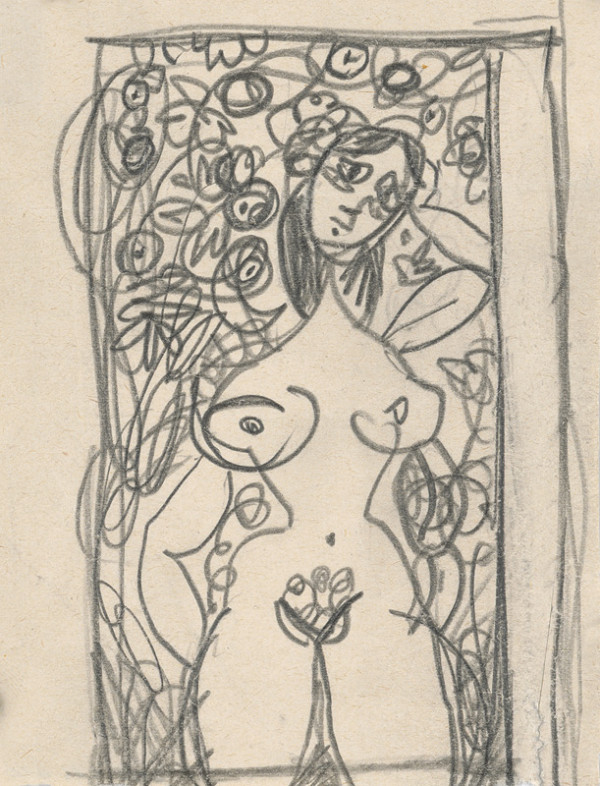 Peter Matejka – Akt na kvetinovom pozadí 