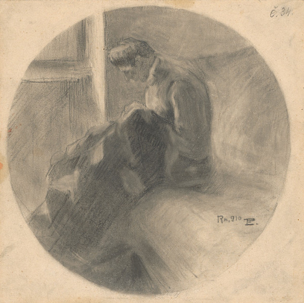 Eduard Putra – Study of a Woman Sowing