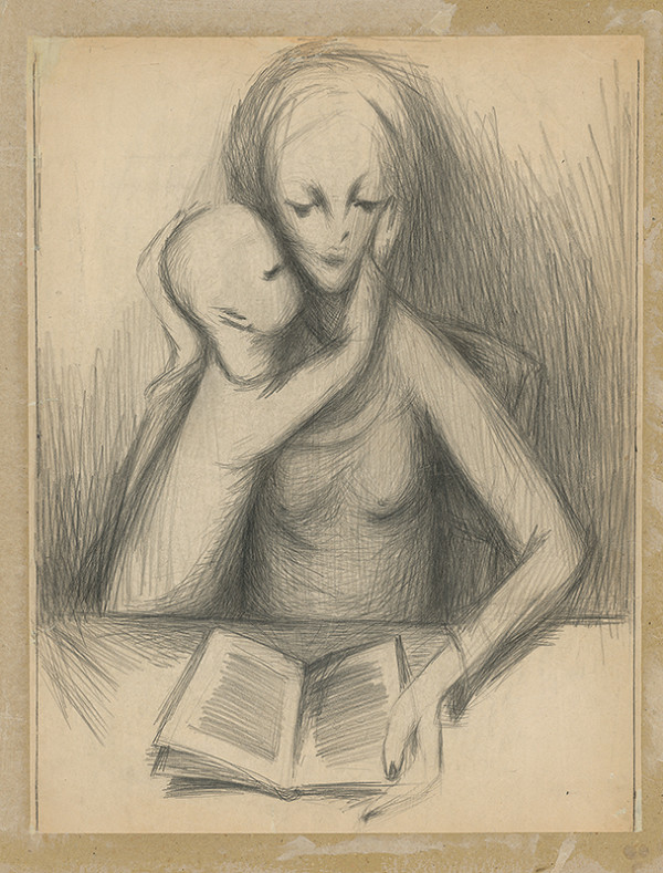 František Studený – Matka a dieťa s knihou 