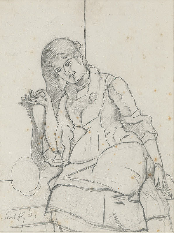 Dominik Skutecký – Sediaca žena 