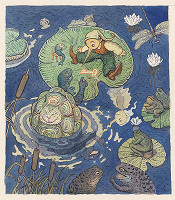 Peter Kľúčik – Frontispice ku knihe Zlatý kľúčik 