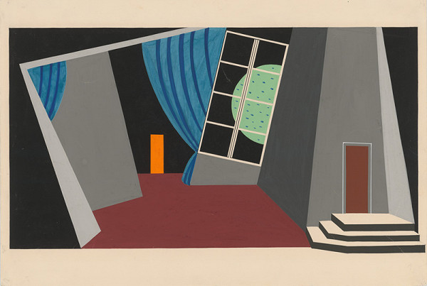 Ľudovít Fulla – Scénický návrh k inscenácii A.N. Afinogeneva: Strach II. 