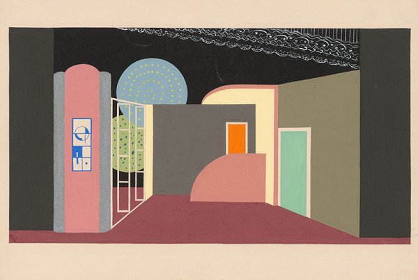 Ľudovít Fulla – Scénický návrh k inscenácii O. Wilda: Vejár Lady Windermerovej 