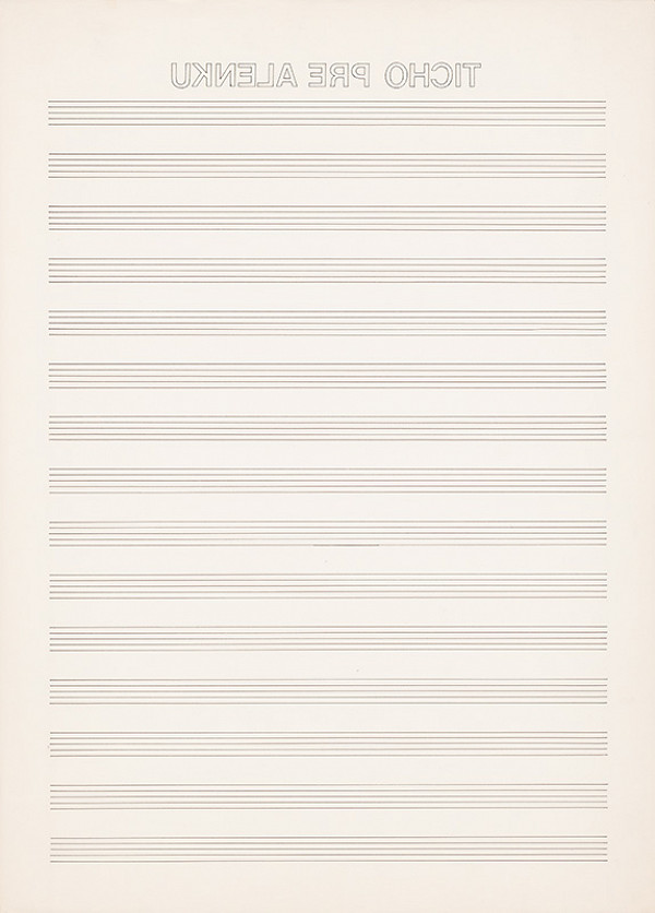 Dezider Tóth – Partitúra XXXI. Ticho pre Alenku 