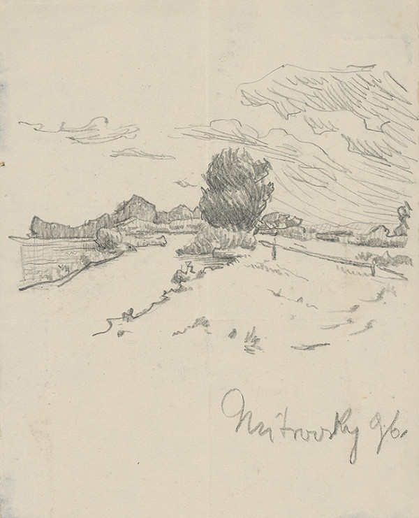 Milan Thomka Mitrovský – Štúdia krajiny s potokom 