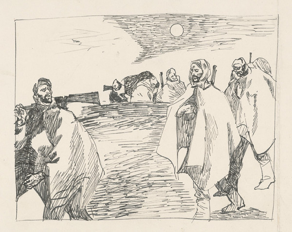 Vincent Hložník – Study to the Cycle Partisans I.  