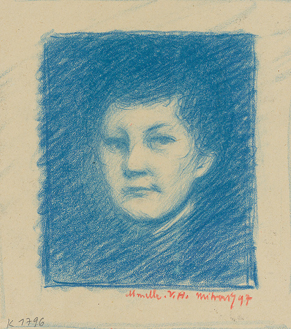 Milan Thomka Mitrovský – Portrétna štúdia ženskej hlavy 