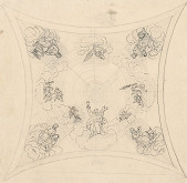 Konrád Švestka – Návrh na stropnú maľbu s motívom štyroch evanjelistov 