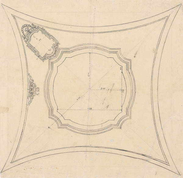 Konrád Švestka – Návrh na pole klenby - ornamentálna výzdoba 