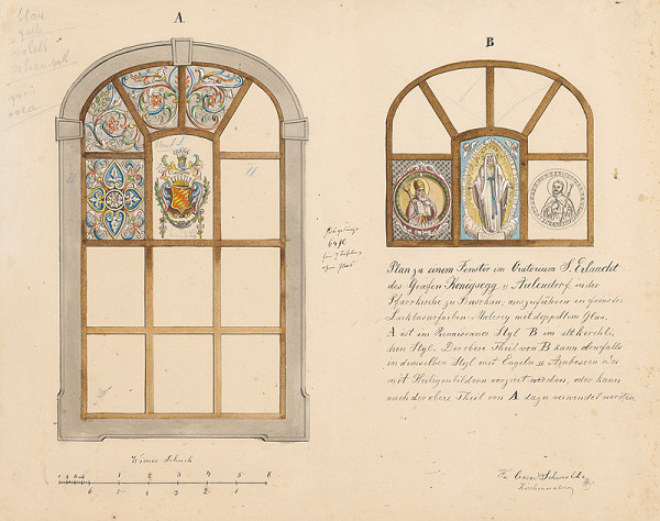 Konrád Švestka – Návrh na kostolné okná – vitráže 