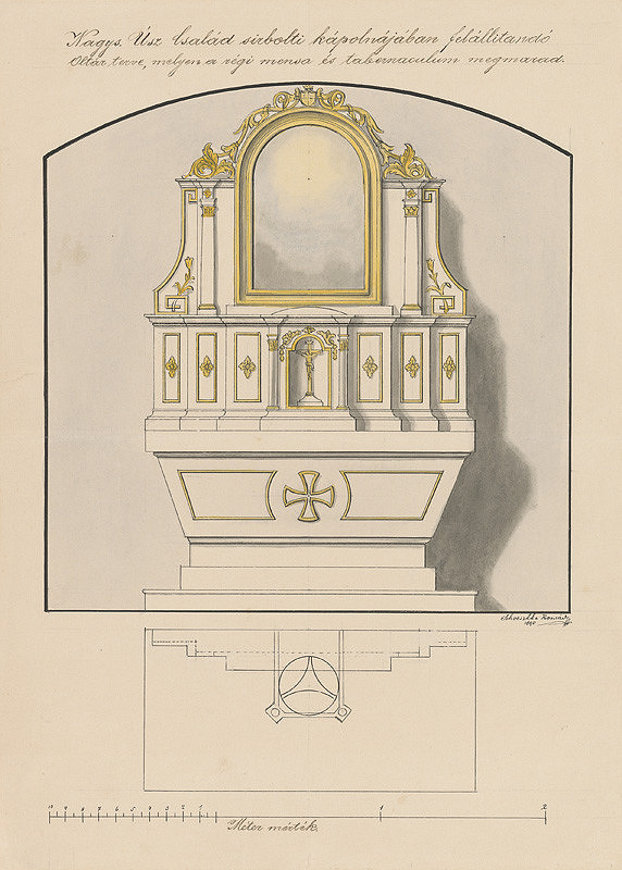 Konrád Švestka – Návrh na  oltár pre kaplnku 