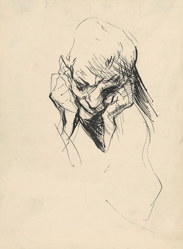 Vincent Hložník – Study of a Head Leaning on a Hand 