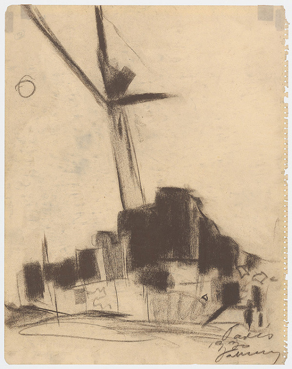 Zolo Palugyay – Stavenište s vysokým žeriavom v Paríži 