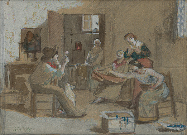 Dominik Skutecký – Najkrajšej - štúdia k obrazu 