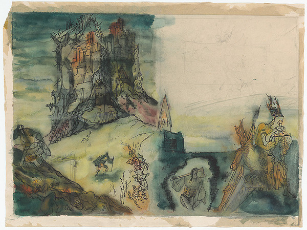 Ján Novák – Návrh na obálku k rozprávke Zakliaty zámok 